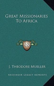 portada great missionaries to africa (en Inglés)