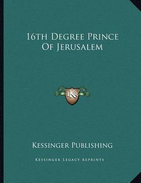 portada 16th degree prince of jerusalem