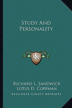 portada study and personality (en Inglés)