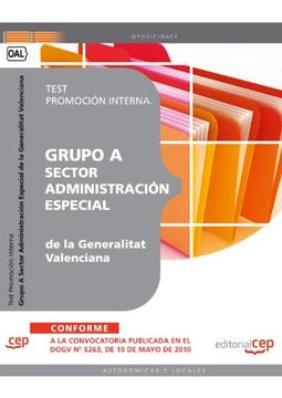 portada grupo a sector administración especial de la generalitat valenciana. test promoción interna