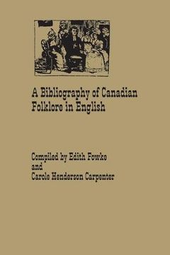 portada A Bibliography of Canadian Folklore in English