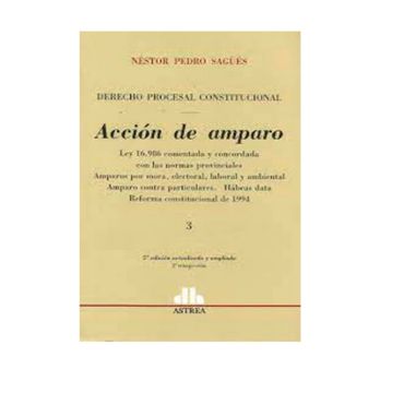 portada Derecho Procesal Constitucional. Accion De Amparo. 5/Ed (in Spanish)