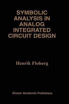 portada symbolic analysis in analog integrated circuit design (en Inglés)
