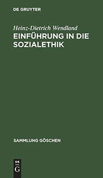 portada Einfã Â¼Hrung in die Sozialethik (Sammlung gã Â¶Schen, 4203) (German Edition) [Hardcover ] (en Alemán)