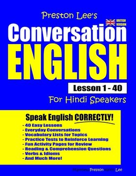 portada Preston Lee's Conversation English For Hindi Speakers Lesson 1 - 40 (British) (in English)