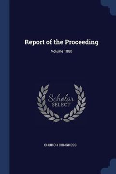 portada Report of the Proceeding; Volume 1880 (en Inglés)