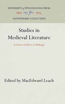 portada Studies in Medieval Literature: In Honor of Albert Croll Baugh (en Inglés)