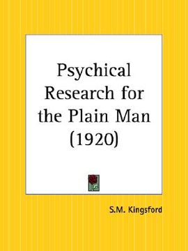 portada psychical research for the plain man (en Inglés)
