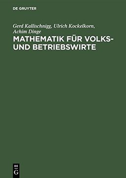 portada Mathematik Fur Volks- Und Betriebswirte