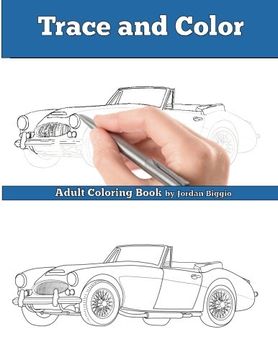 portada Trace and Color: Classic British Cars: Adult Activity Book