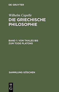 portada Von Thales bis zum Tode Platons (Sammlung Gaschen) (German Edition)