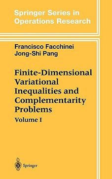 portada finite-dimensional variational inequalities and complementarity problems: volume i (en Inglés)