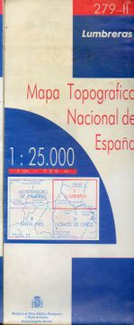 portada mapa topográfico nacional de españa. escala 1:25.000. 279-ii. lumbreras.