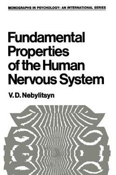 portada Fundamental Properties of the Human Nervous System (en Inglés)