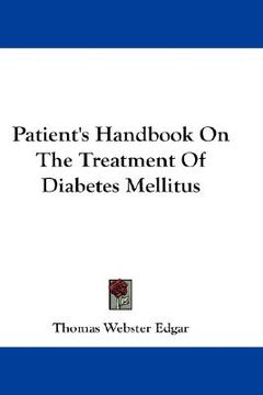 portada patient's handbook on the treatment of diabetes mellitus (en Inglés)