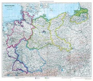 portada Historische Karte: Deutschland mit Besatzungszonen - 1. September 1945 (Plano): - Deutschland Nach dem 2. Weltkrieg - (en Alemán)