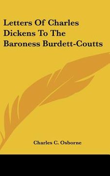 portada letters of charles dickens to the baroness burdett-coutts