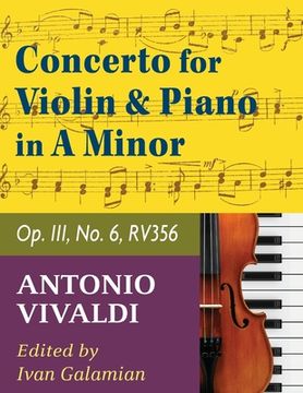 portada Vivaldi Antonio Concerto in a minor Op 3 No. 6 RV 356. For Violin and Piano. International Music (in English)