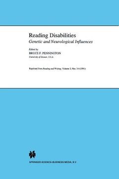 portada Reading Disabilities: Genetic and Neurological Influences (en Inglés)