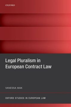 portada Legal Pluralism in European Contract law (Oxford Studies in European Law) (in English)