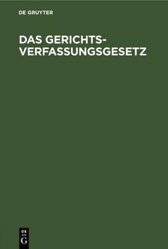 portada Das Gerichtsverfassungsgesetz (in German)