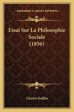 portada Essai Sur La Philosophie Sociale (1856) (in French)