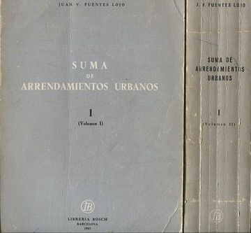portada SUMA DE ARRENDAMIENTOS URBANOS ( II TOMOS).