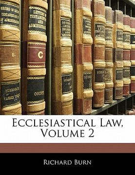 portada ecclesiastical law, volume 2 (en Inglés)
