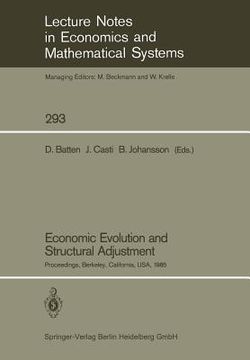 portada economic evolution and structural adjustment: proceedings of invited sessions on economic evolution and structural change, held at the 5th internation