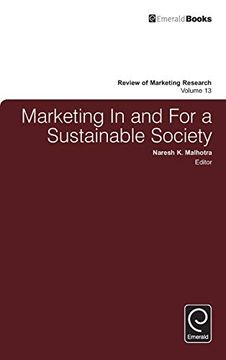 portada Marketing in and for a Sustainable Society (Review of Marketing Research, 13) (en Inglés)