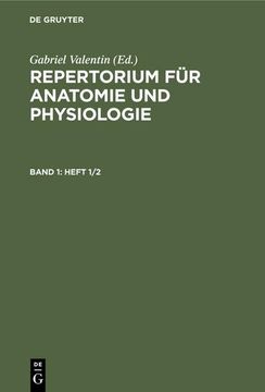 portada Repertorium für Anatomie und Physiologie. Band 1(Heft 1/2) (en Alemán)