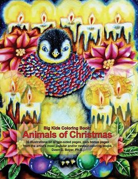 portada Big Kids Coloring Book: Animals of Christmas (in English)