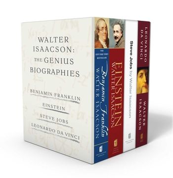 portada Walter Isaacson: The Genius Biographies: Benjamin Franklin, Einstein, Steve Jobs, and Leonardo da Vinci 