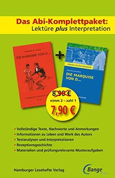 portada Die Marquise von o. Das Abi-Komplettpaket. Lektüre Plus Interpretation (in German)