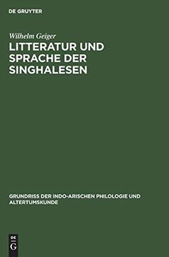 portada Litteratur und Sprache der Singhalesen (en Alemán)