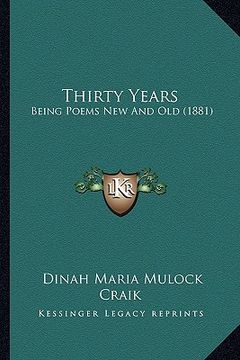 portada thirty years: being poems new and old (1881)