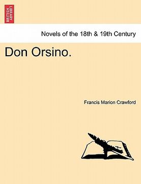 portada don orsino. vol. iii. (en Inglés)