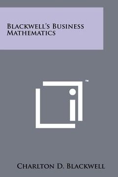 portada blackwell's business mathematics (en Inglés)