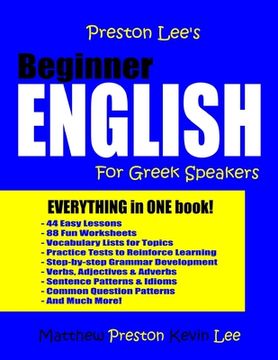 portada Preston Lee's Beginner English For Greek Speakers (en Inglés)