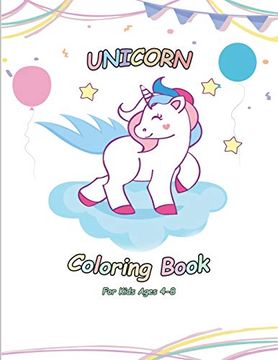 portada Unicorn Coloring Book: 100 Magical Unicorn Designs for Girls age 4-8 (Books for Kids) (in English)