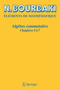 portada Algèbre commutative: Chapitres 5 à 7 (French Edition)
