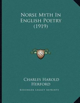 portada norse myth in english poetry (1919) (en Inglés)