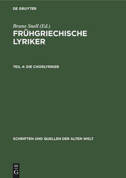 portada Die Chorlyriker (in German)