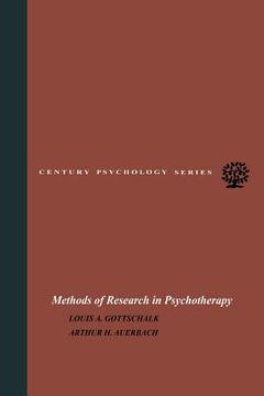 portada Methods of Research in Psychotherapy (in English)