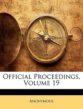 portada official proceedings, volume 19 (en Inglés)