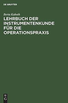 portada Lehrbuch der Instrumentenkunde für die Operationspraxis (en Alemán)