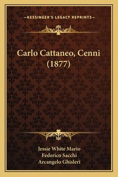 portada Carlo Cattaneo, Cenni (1877) (en Italiano)