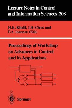 portada proceedings of a workshop on advances in control and its applications (en Inglés)