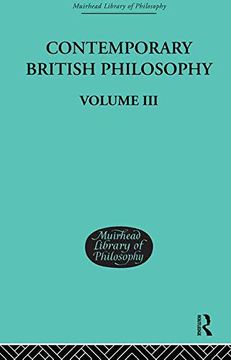 portada 3: Contemporary British Philosophy: Personal Statements Third Series (Muirhead Library of Philosophy)