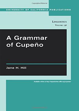 portada A Grammar of Cupeno (en Inglés)